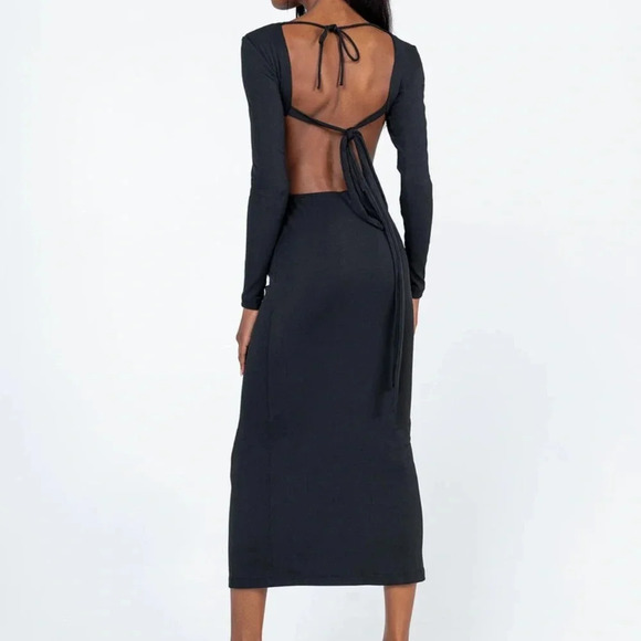 NEW‎ Princess Polly Black Midi Dress* Size 0 - Picture 4 of 4